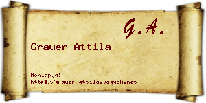 Grauer Attila névjegykártya
